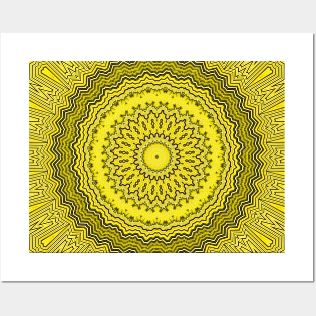 Yellow Solar Plexus Chakra Mandala Wall Art by KaSaPo